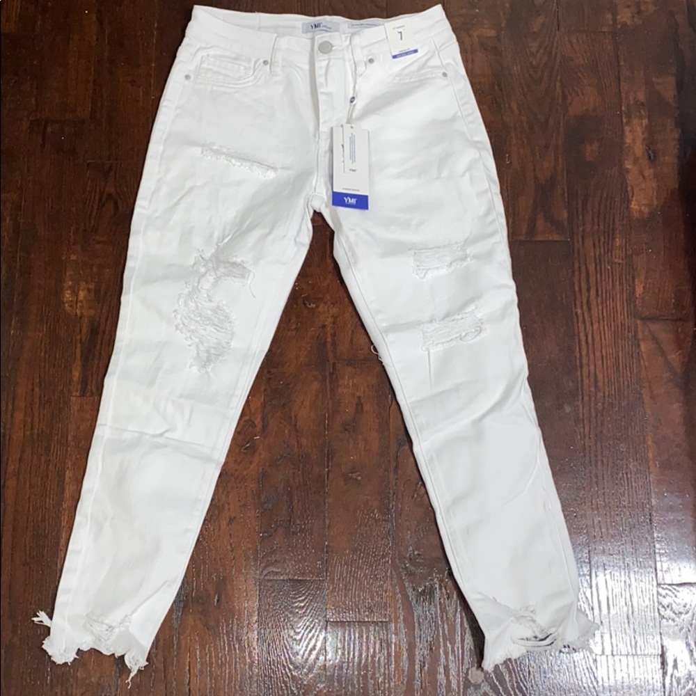 New White Mid Rise Ankle